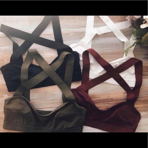 💖NEW! Black Criss Cross Bralette (BLACK) - Picture 6 of 6